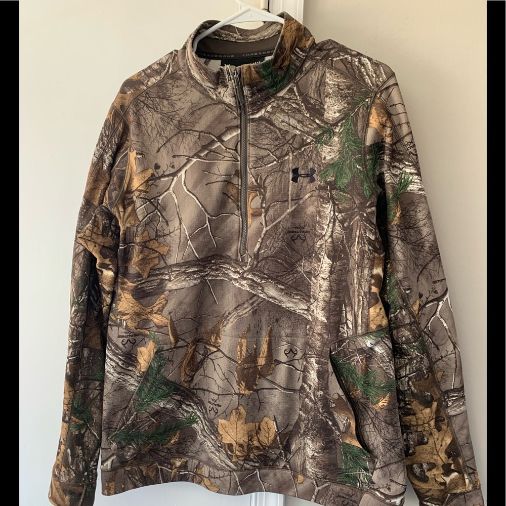 Under armour real tree half zip sweat shirt